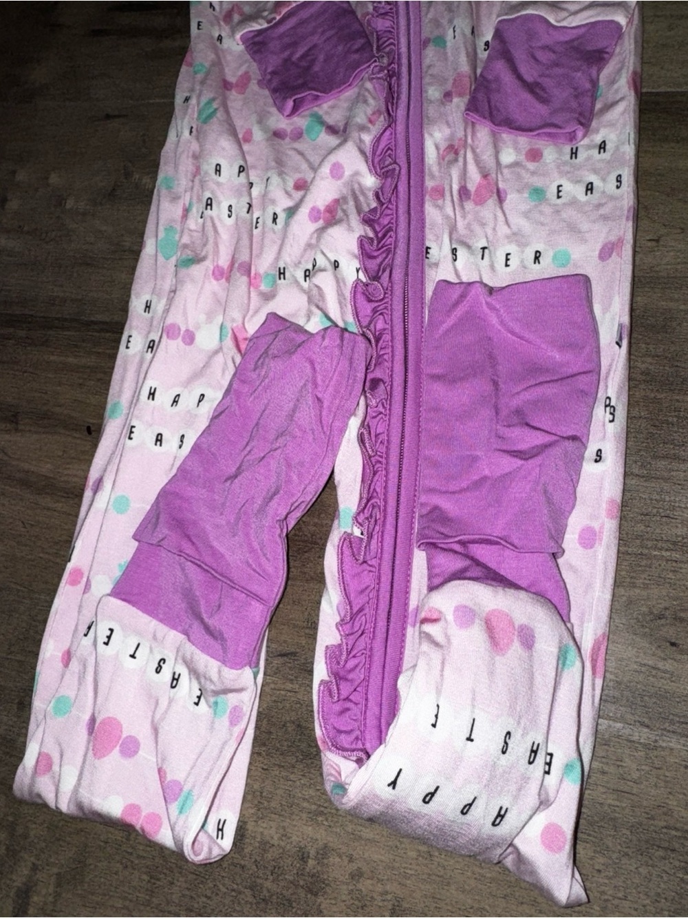 BB Pink Bunny Beatrice Bamboo Footie 3T Ruffle 🐰 - Picture 6 of 6